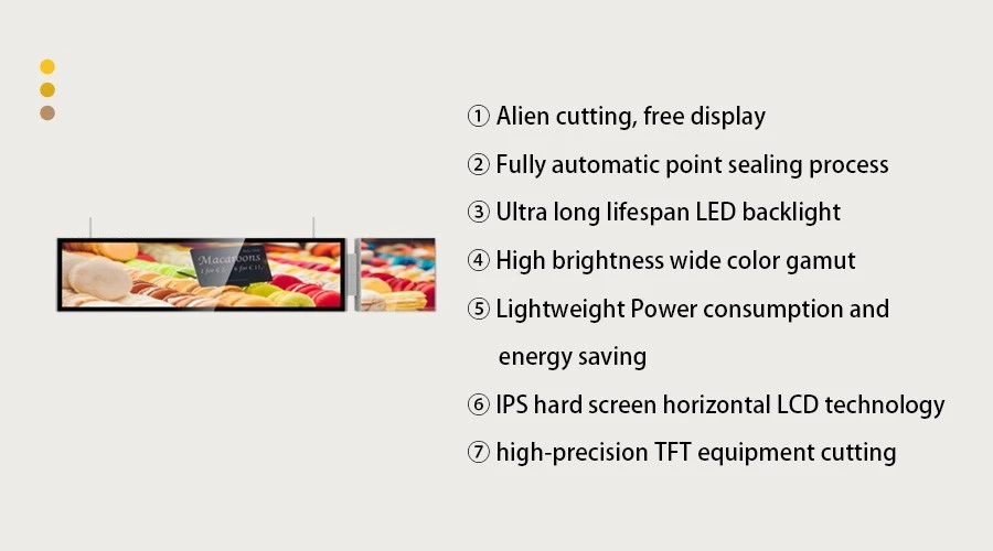 49 INCH LCD Bar Display SCREEN With Light Box -two Screens Connected 49 INCH LCD Bar Display SCREEN With Light Box -two Screens Connected